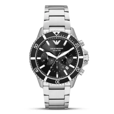 Emporio Armani World Explorer Black Dial Men's Watch